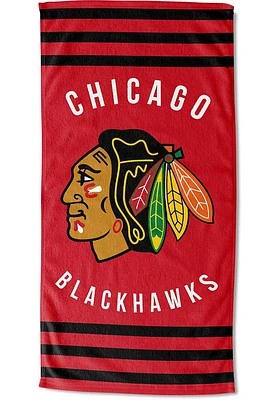 Chicago Blackhawks Stripes Beach Towel