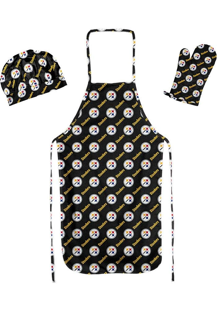 Pittsburgh Steelers Team Logo BBQ Apron Set