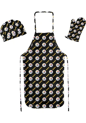 Pittsburgh Steelers Team Logo BBQ Apron Set