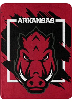 Arkansas Razorbacks Dimensional Micro 46x60 Raschel Throw Blanket - Cardinal