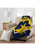 Michigan Wolverines Dimensional Micro 46x60 Raschel Throw Blanket - Blue
