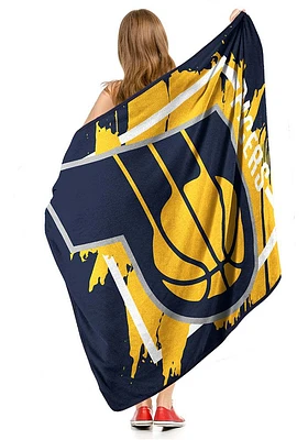 Indiana Pacers Dimensional Micro 46x60 Raschel Throw Blanket - Navy Blue
