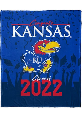 Kansas Jayhawks Silk Touch Alumni 50X60 Fleece Blanket - Blue