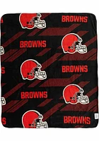Cleveland Browns Reversible Cloud Raschel Throw Blanket - Orange