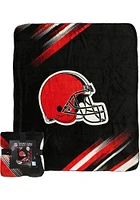 Cleveland Browns Reversible Cloud Raschel Throw Blanket - Orange
