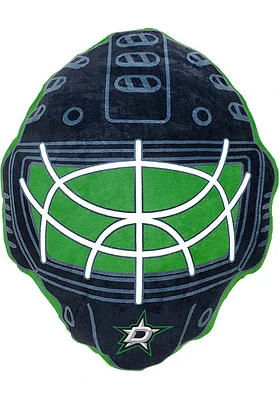 Dallas Stars Hockey Mask Cloud Throw Pillow - Green