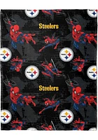 Pittsburgh Steelers 40x50 Spider-Man Hugger Fleece Blanket - Yellow