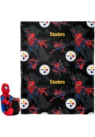 Pittsburgh Steelers 40x50 Spider-Man Hugger Fleece Blanket - Yellow