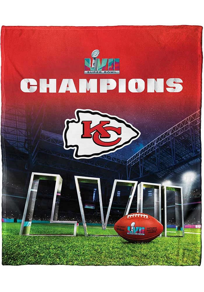 Kansas City Chiefs 2022 SB Champs 50x60 Fleece Blanket - Red