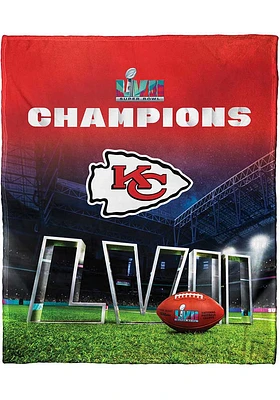 Kansas City Chiefs 2022 SB Champs 50x60 Fleece Blanket - Red