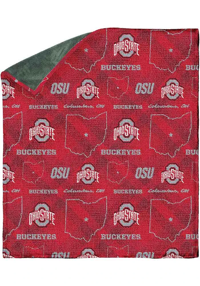 Ohio State Buckeyes 60X70 Chenille W/ Shp Rev Sherpa Blanket