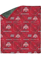 Ohio State Buckeyes 60X70 Chenille W/ Shp Rev Sherpa Blanket