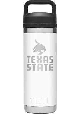 Yeti Texas State Bobcats Rambler 18 oz Chug Stainless Steel Tumbler - White