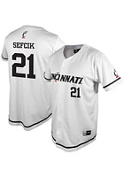 Cal Sefcik  Cincinnati Bearcats Mens White NIL Jersey
