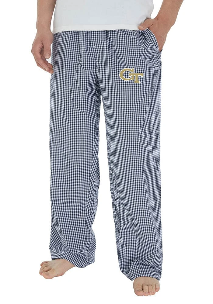 Concepts Sport GA Tech Yellow Jackets Mens Navy Blue Tradition Sleep Pants