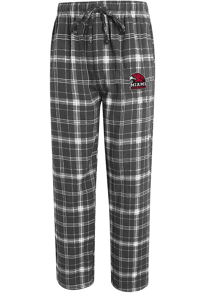 Miami RedHawks Mens Charcoal Primary Logo Sleep Pants