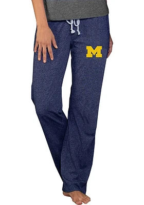 Concepts Sport Michigan Wolverines Womens Blue Quest Knit Loungewear Sleep Pants