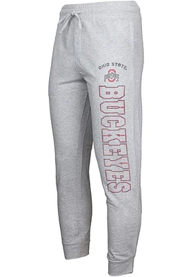 Ohio State Buckeyes Mens Grey Exhibit French Terry Sweatpants