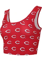 Cincinnati Reds Womens Red Logo Gauge Tank Top