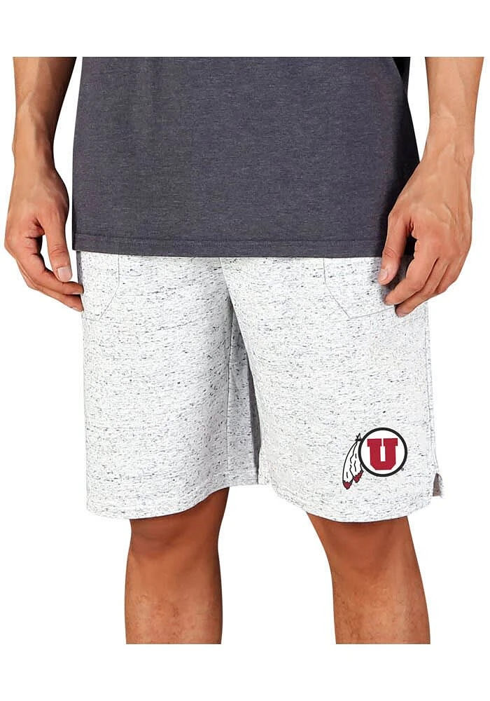 Concepts Sport Utah Utes Mens White Throttle Knit Jam Shorts