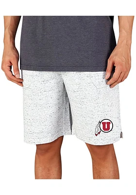 Concepts Sport Utah Utes Mens White Throttle Knit Jam Shorts