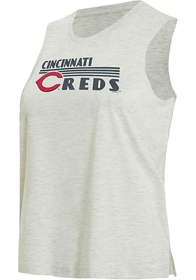 Cincinnati Reds Womens White Harbor Tank Top