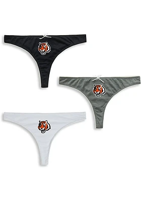 Cincinnati Bengals Womens Black Vector Thong Underwear