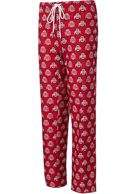 Ohio State Buckeyes Womens Red Record Loungewear Sleep Pants