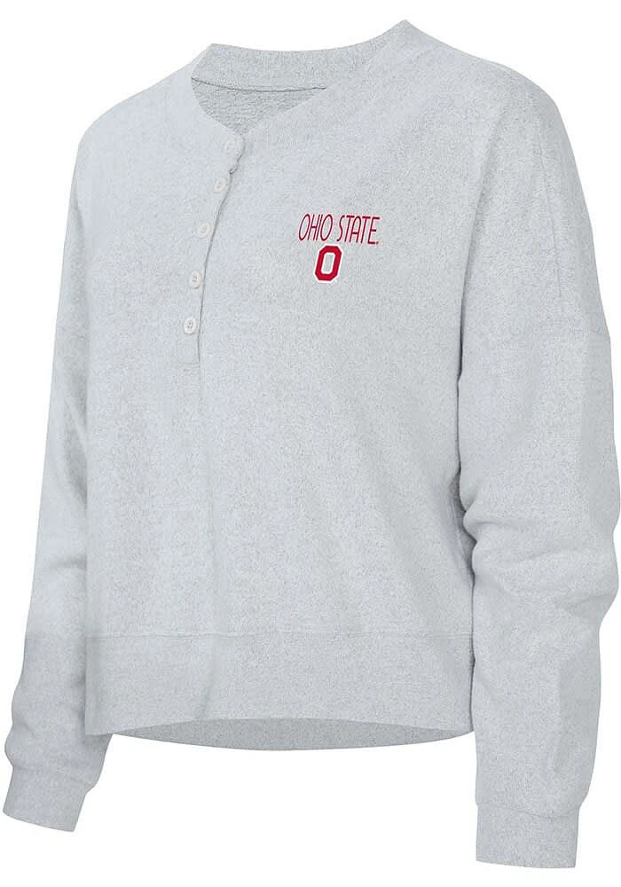 Ohio State Buckeyes Womens Grey Ashford LS Tee