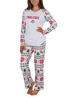 Concepts Sport Ohio State Buckeyes Womens White Holiday Tidings PJ Set