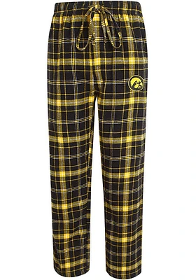 Iowa Hawkeyes Mens Black Ultimate Plaid Flannel Sleep Pants