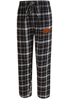 Oklahoma State Cowboys Mens Black Ultimate Plaid Flannel Sleep Pants