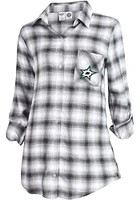 Concepts Sport Dallas Stars Womens Charcoal Plaid Forge Loungewear Sleep Shirt