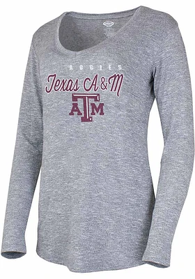 Concepts Sport Texas A&M Aggies Womens Grey Layover Loungewear Sleep Shirt