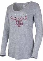 Concepts Sport Texas A&M Aggies Womens Grey Layover Loungewear Sleep Shirt