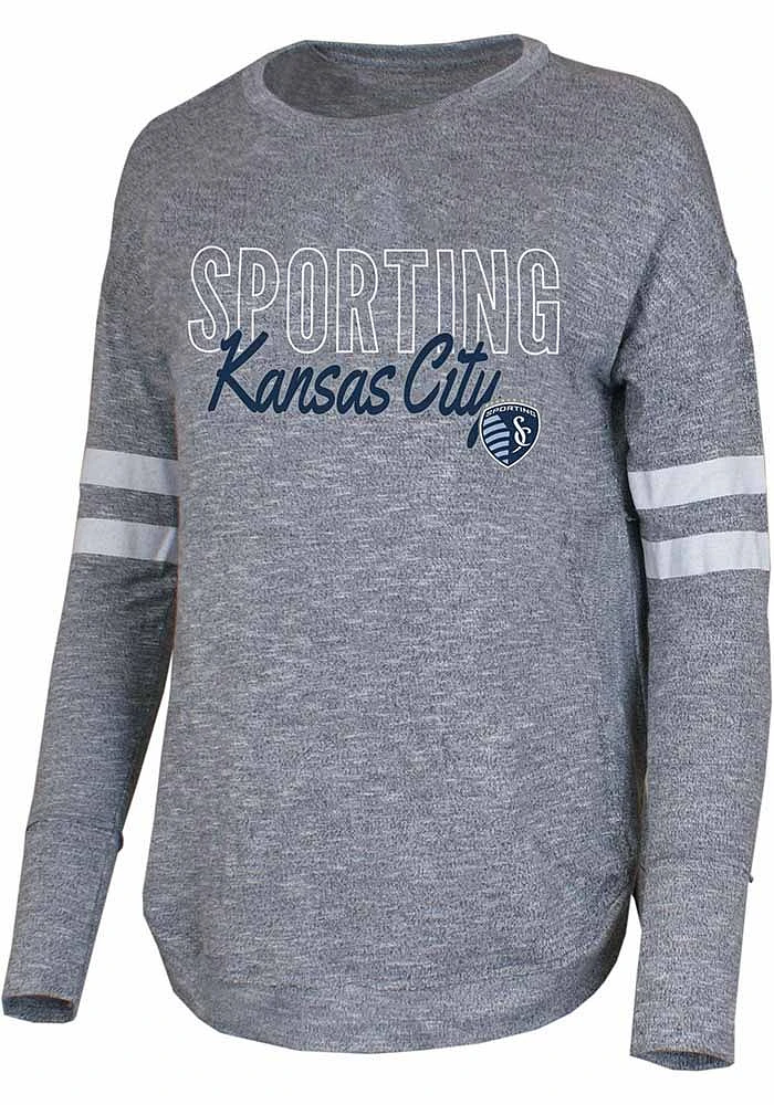 Concepts Sport Sporting Kansas City Womens Grey Marble Loungewear Sleep Shirt