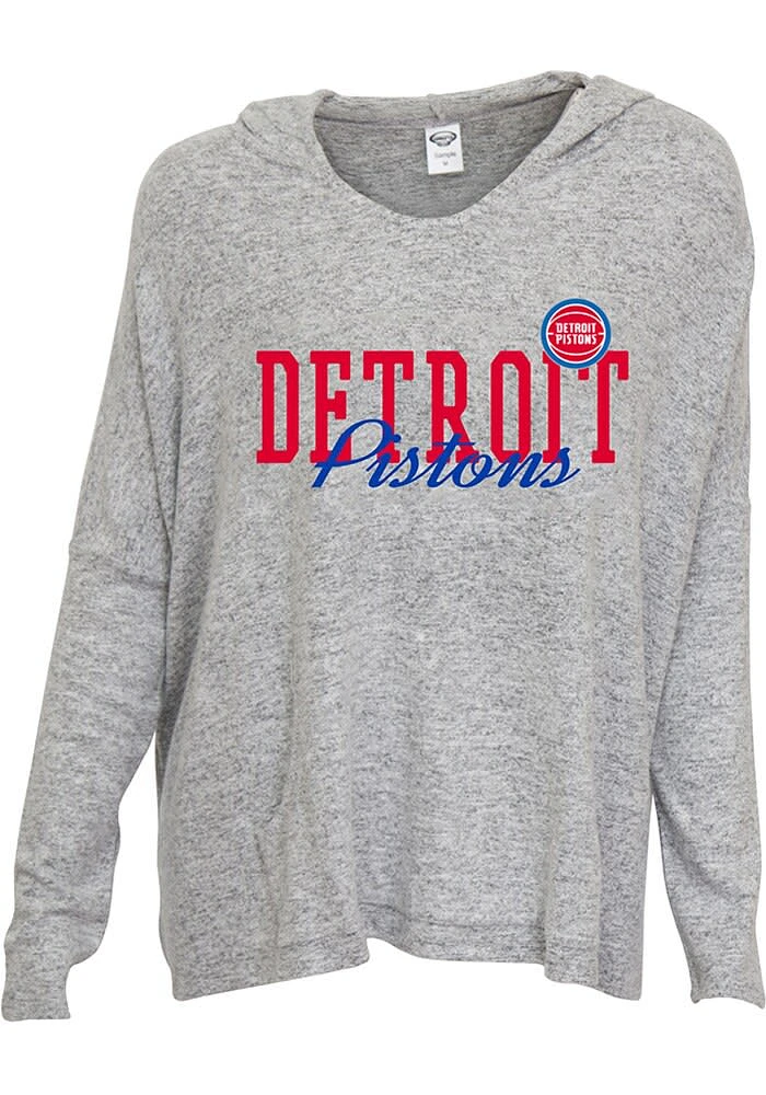 Concepts Sport Detroit Pistons Womens Grey Reprise Hooded Sweatshirt