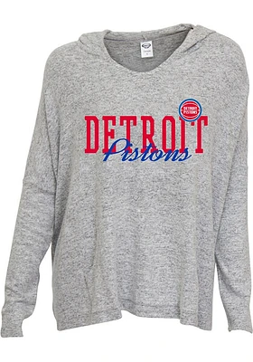 Concepts Sport Detroit Pistons Womens Grey Reprise Hooded Sweatshirt