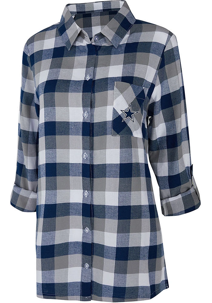Dallas Cowboys Womens Navy Blue Breakout Loungewear Sleep Shirt