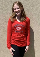 Kansas City Chiefs Womens Red Marathon LS Tee