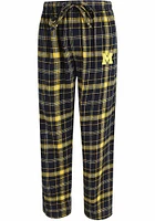 Michigan Wolverines Mens Navy Blue Ultimate Plaid Sleep Pants