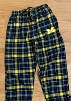 Michigan Wolverines Mens Navy Blue Ultimate Plaid Sleep Pants