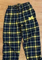 Michigan Wolverines Mens Navy Blue Ultimate Plaid Sleep Pants