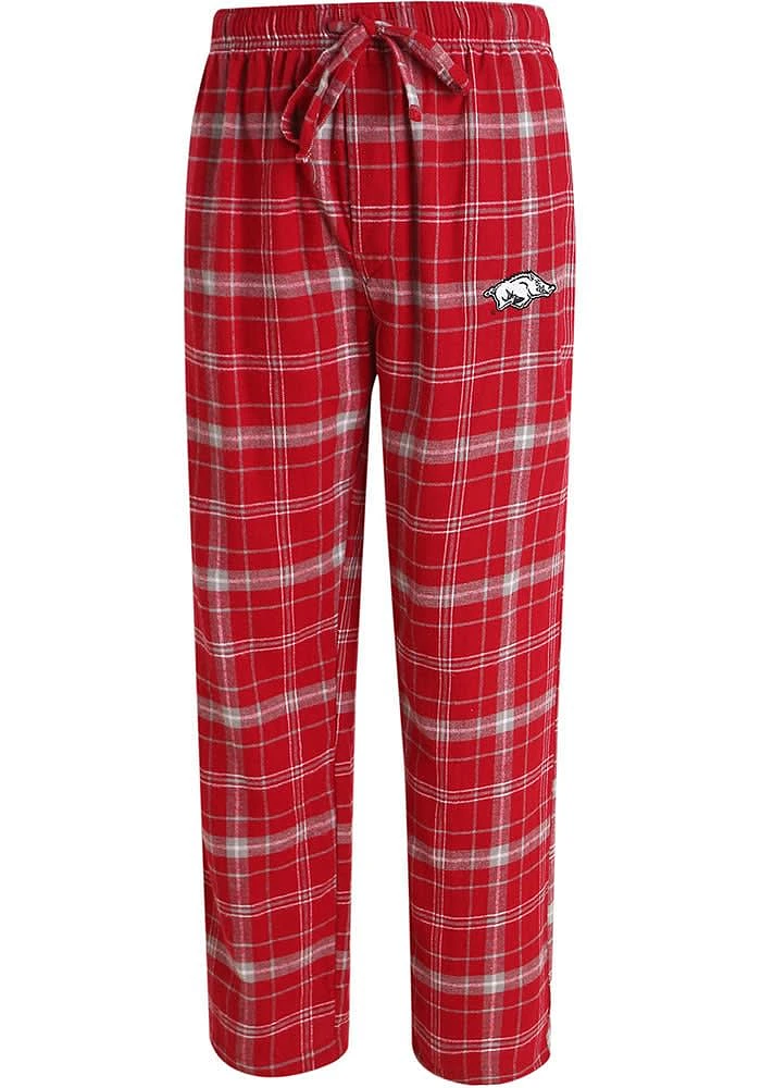 Concepts Sport Arkansas Razorbacks Mens Cardinal Plaid Flannel Sleep Pants