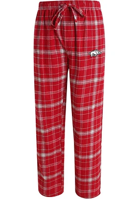 Concepts Sport Arkansas Razorbacks Mens Cardinal Plaid Flannel Sleep Pants