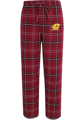 Concepts Sport Central Michigan Chippewas Mens Maroon Plaid Flannel Sleep Pants