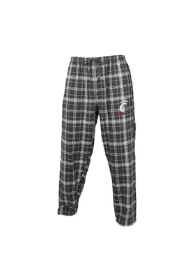 Cincinnati Bearcats Mens Charcoal Plaid Flannel Sleep Pants