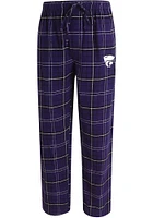 K-State Wildcats Mens Purple Plaid Flannel Sleep Pants
