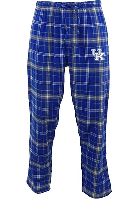 Kentucky Wildcats Mens Blue Plaid Flannel Sleep Pants