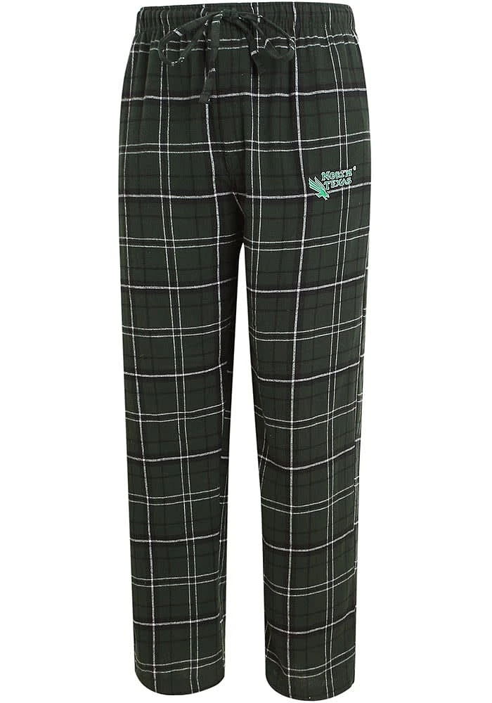 North Texas Mean Green Mens Plaid Flannel Sleep Pants